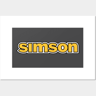 Simson logo (yellow) Posters and Art